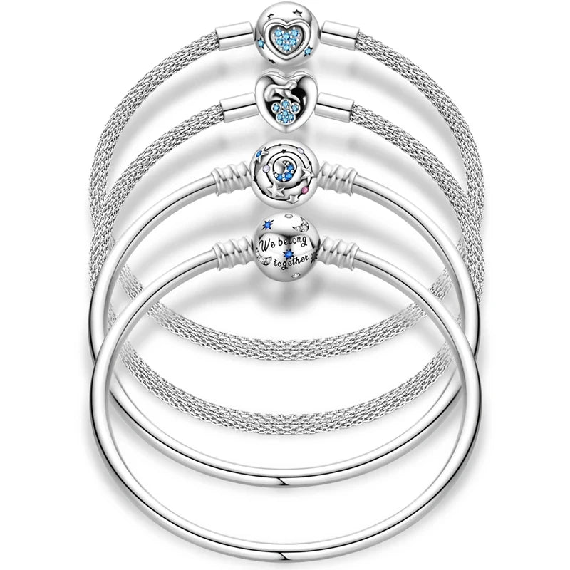 Brillez avec le charme des étoiles et la délicatesse des détails avec le bracelet original en argent 925 de 17 à 20 cm.